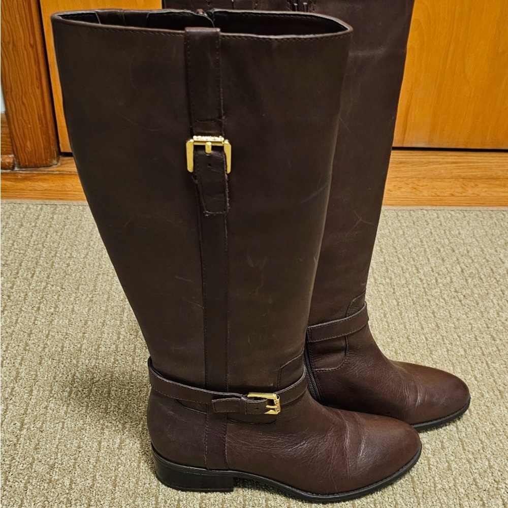 RALPH LAUREN LEATHER RIDING BOOT. NWOT